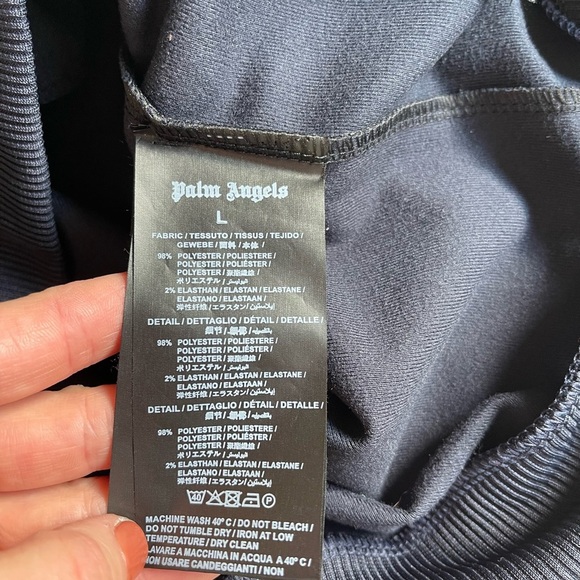 Palm Angels Black Jacket with Pink Stripes - Picture 9 of 13